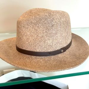 Rag & Bone Grey Floppy Brim Wool Fedora Hat